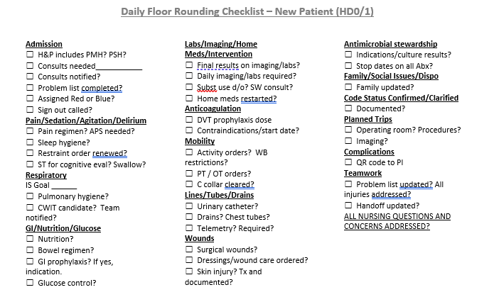 A screenshot of a checklist

Description automatically generated